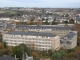 Saint-Brieuc vue de la tour d'Armor sur la terrasse du 19e et dernier étage à une hauteur de 50 mètres sur le lycée Renan