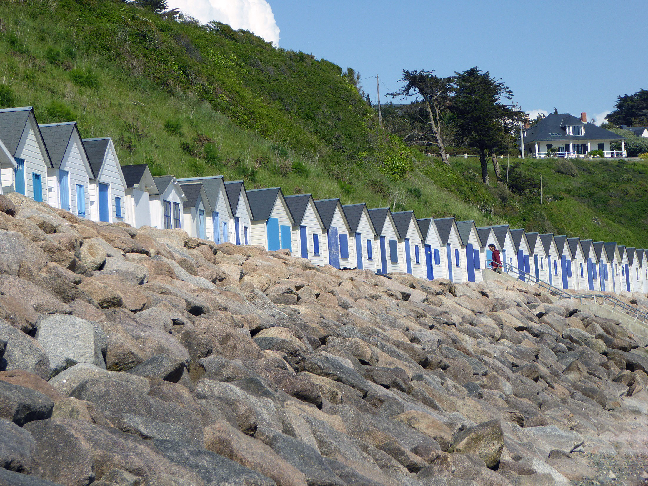 Photo Barneville-Carteret  50270  Les cabines plage Barneville