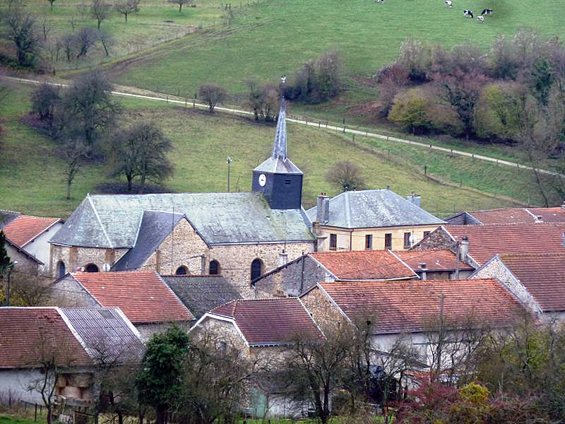 Photo Vaux-en-Dieulet  08240  Vue sur village Vaux-en-Dieulet