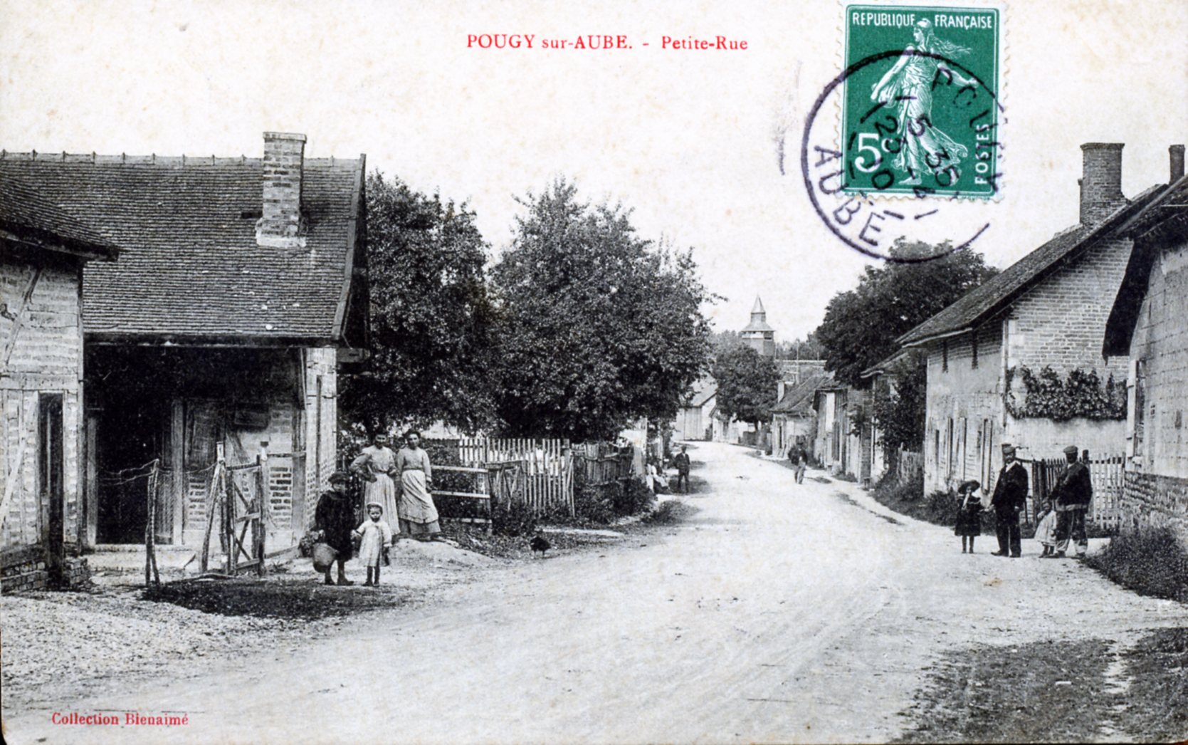 Photo Pougy  10240  Petite rue  vers 1910  carte postale ancienne