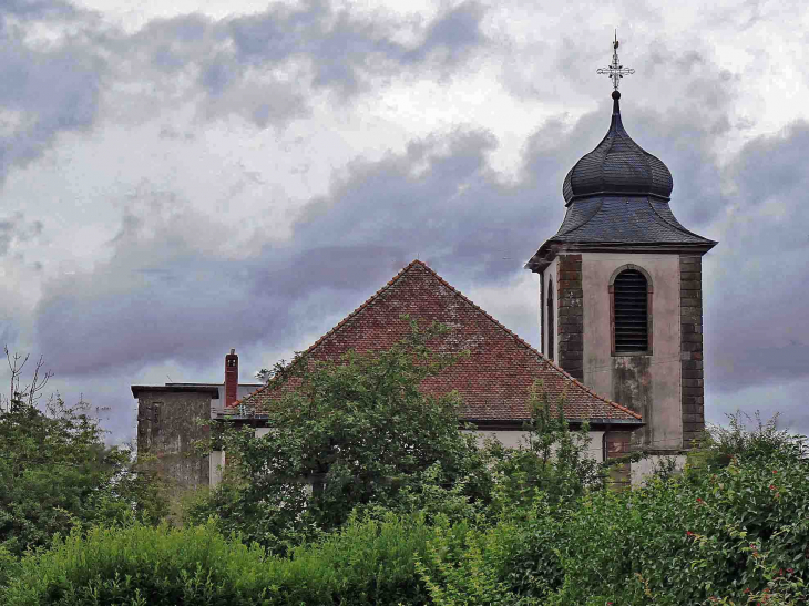 Le clocher de l'église protestante - Berg