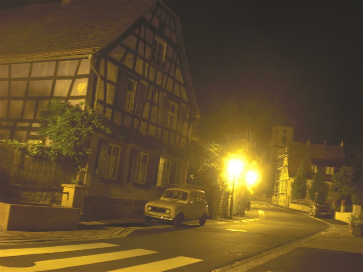 Rue principale à minuit - Gœrsdorf