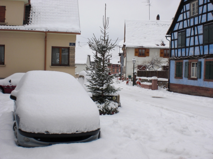 Hiver place des tonneliers - Gœrsdorf