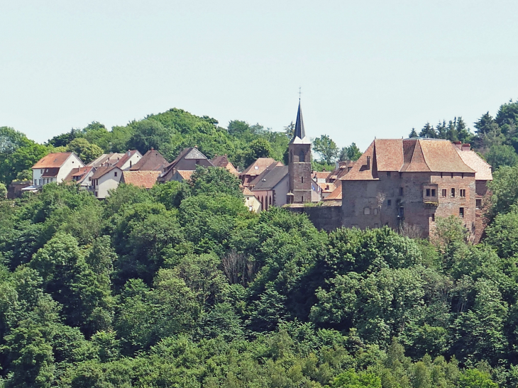 Le village vu du Rocher Blanc - La Petite-Pierre