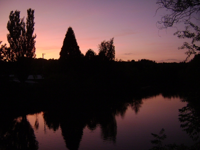 Vue sur la Sarre (Coucher de soleil) - Sarrewerden