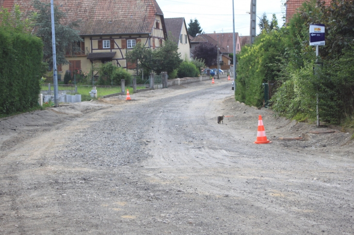 Début des travaux du carrefour et de la rue Principale - Hecken