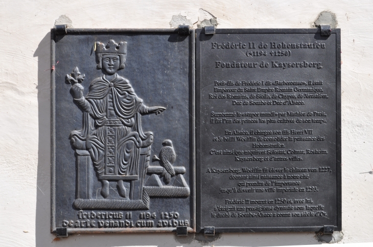 Plaque commémorative à Frédéric II sur la Maison des bains - Kaysersberg