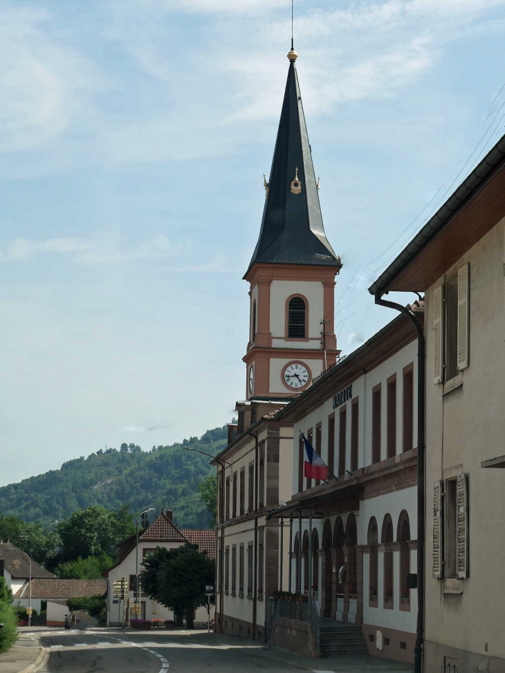 La mairie et l'église - Kruth