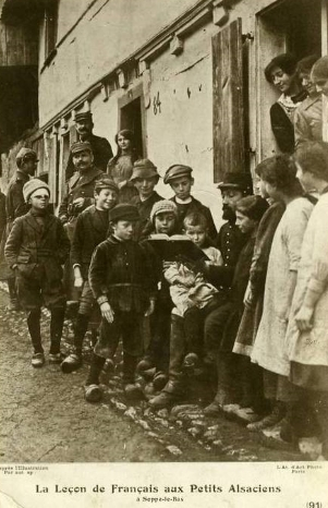 Leçon de Français aprés 1918 - Soppe-le-Bas