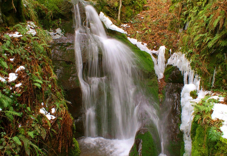 Cascade de l'Erzenbach en forêt de Steinbach