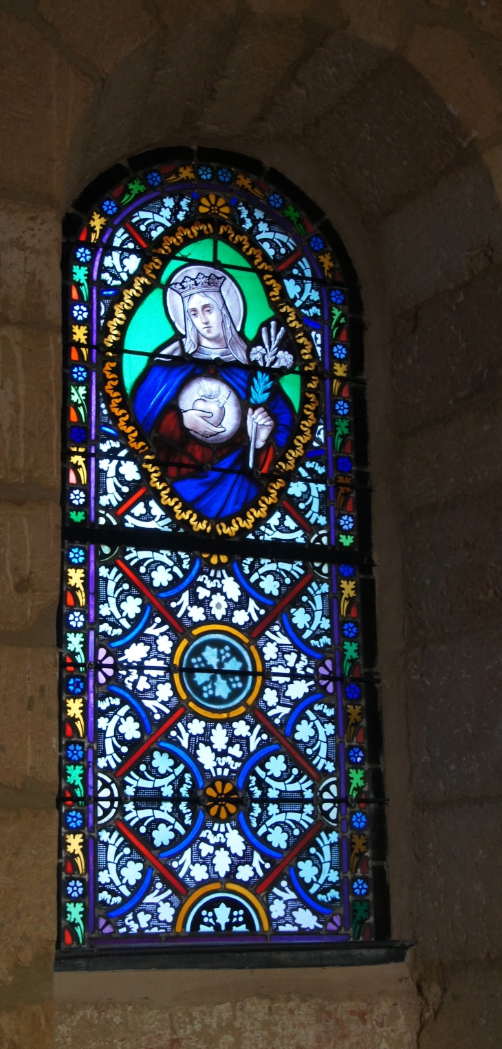 Vitrail de l'église Saint Etienne. - Archignac