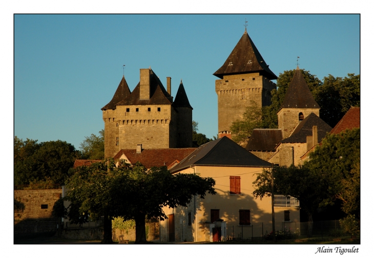 Vue sur Badefols et son château - Badefols-d'Ans