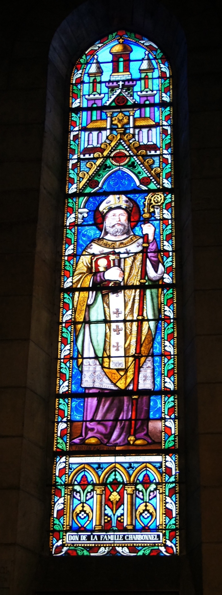 Vitrail de l'église Notre-Dame. - Bergerac