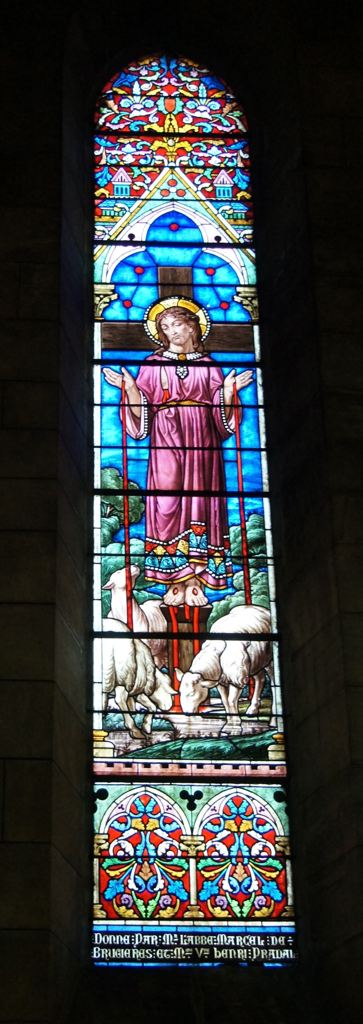 Vitrail de l'église Notre-Dame. - Bergerac