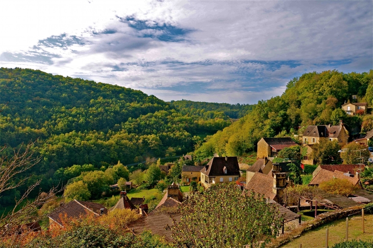 Vue sur le village. - Castelnaud-la-Chapelle