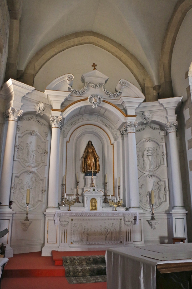 Eglise Saint Front : retable du XVIIe siècle. - Corgnac-sur-l'Isle