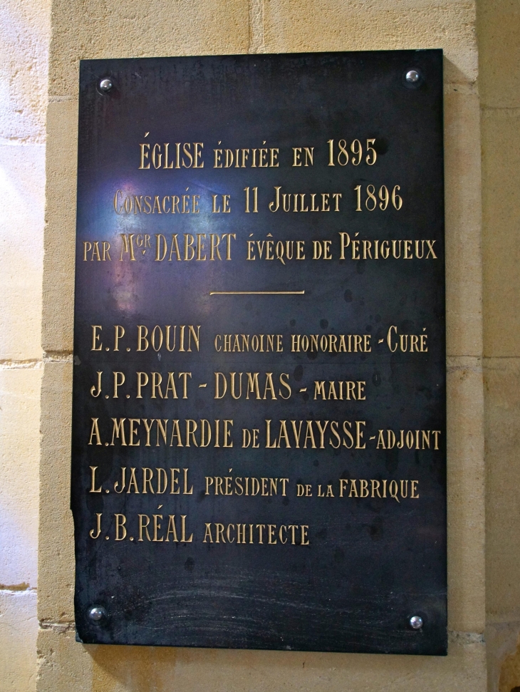 Plaque commémorative. - Couze-et-Saint-Front