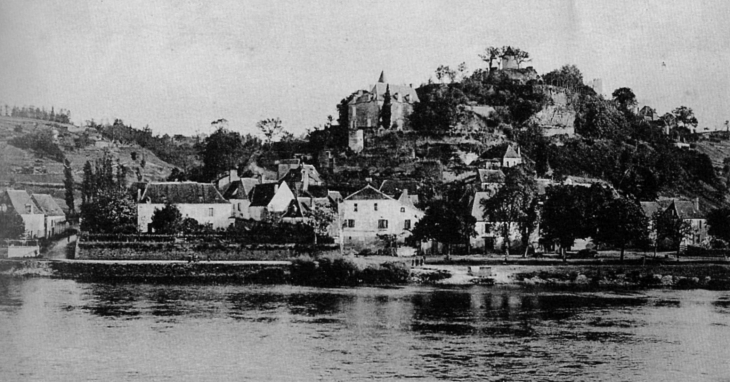 Vue sur le village, vers 1905 (carte postale ancienne). - Limeuil