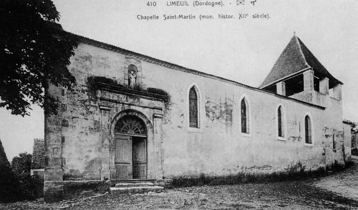 Eglise Sainte Catherine, vers 1905 (carte postale ancienne). - Limeuil