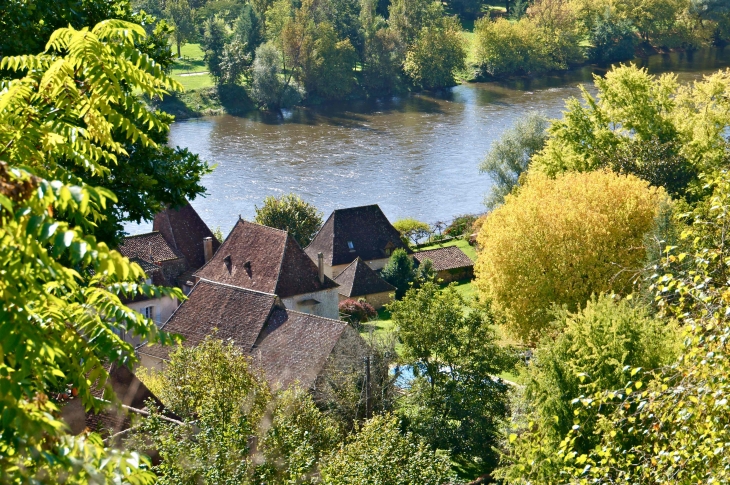 Vue des Jardins Panoramiques. La Dordogne. - Limeuil