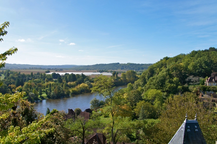 Vue des Jardins Panoramiques. La Dordogne. - Limeuil