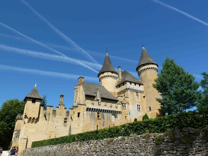 Le Château de Puymartin, construit vers 1270 et autrefois entouré en contrebas d'un village du même nom, servit de frontière entre la France et l'Angleterre lorsque débuta la Guerre de Cent Ans. - Marquay