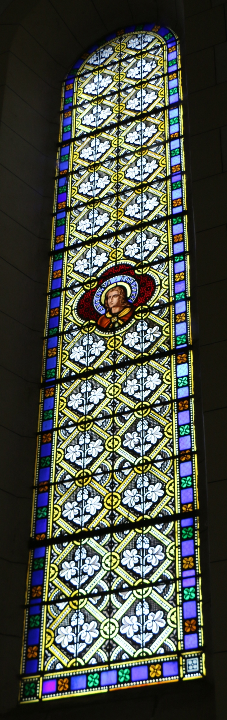 Vitrail de l'église Saint Roch. - Mauzac-et-Grand-Castang