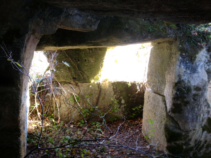 Intérieur d'un habitat troglodytique. - Mauzens-et-Miremont