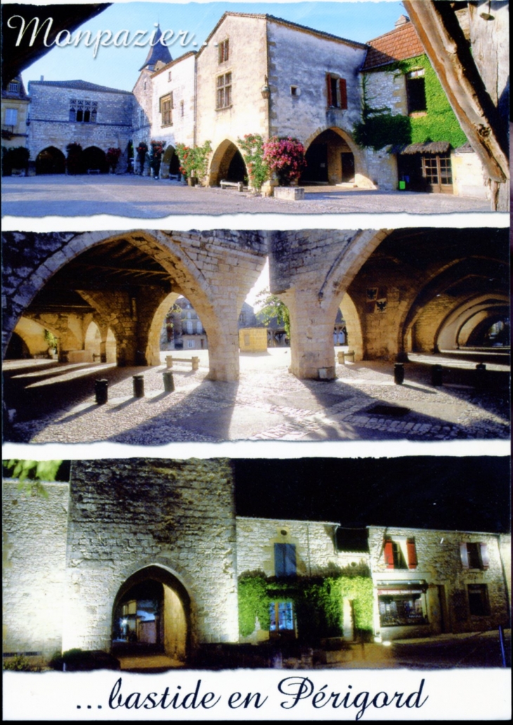 La Bastide, carte postale 2000. - Monpazier