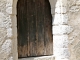Petite porte de la façade sud de l'église Saint Etienne de Nanteuil de Bourzac.
