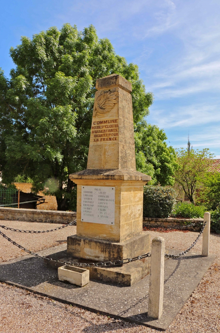 Le-monument-aux-morts de Nojals. - Nojals-et-Clotte