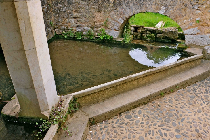 Le lavoir enjambant le Paunat.