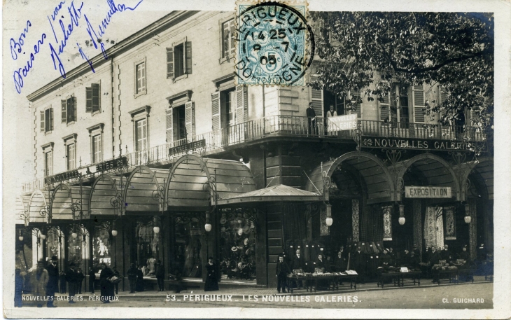 Les Nouvelles Galeries (carte postale de 1905) - Périgueux