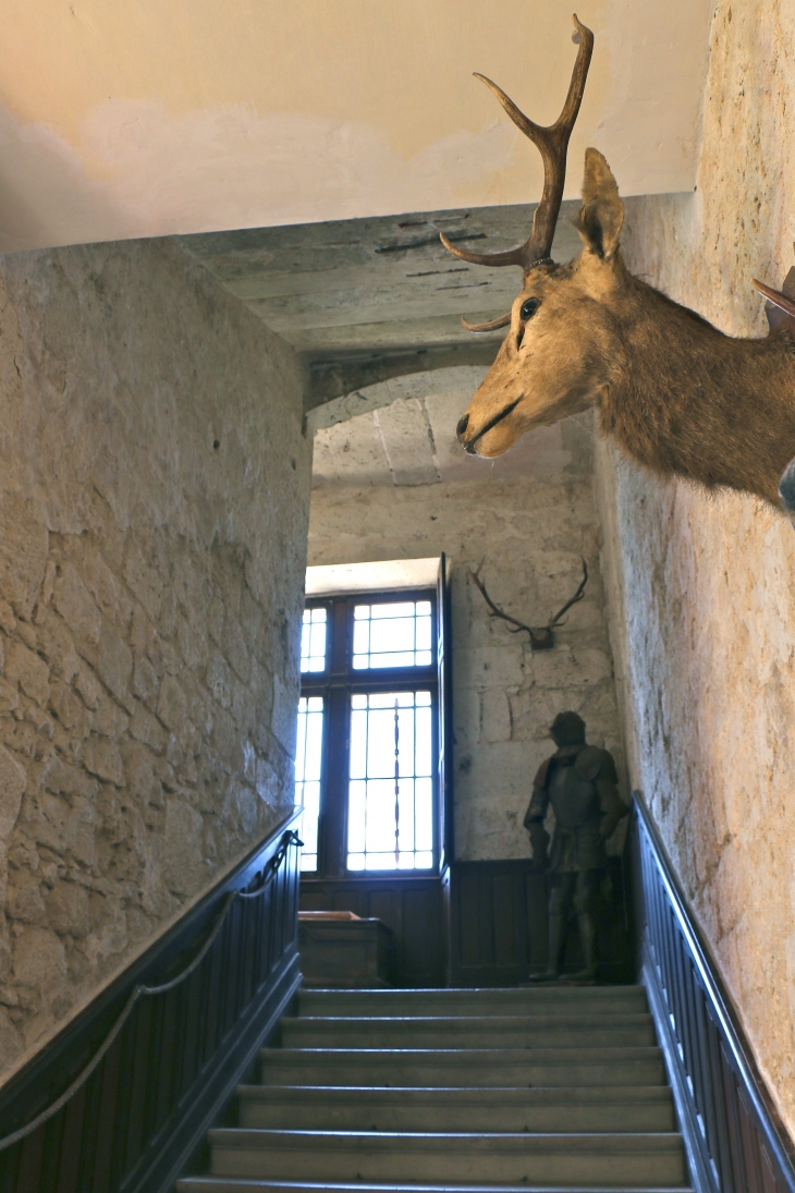 Le-chateau-de-bridoire-le-grand-escalier-a-l-italienne-du-1er-tiers-du-xviie-siecle - Ribagnac