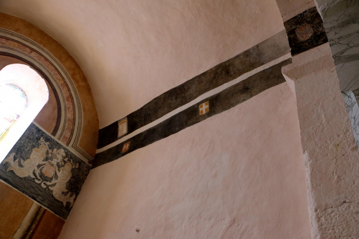 Eglise Saint Georges : fresque du choeur. - Saint-Jory-las-Bloux