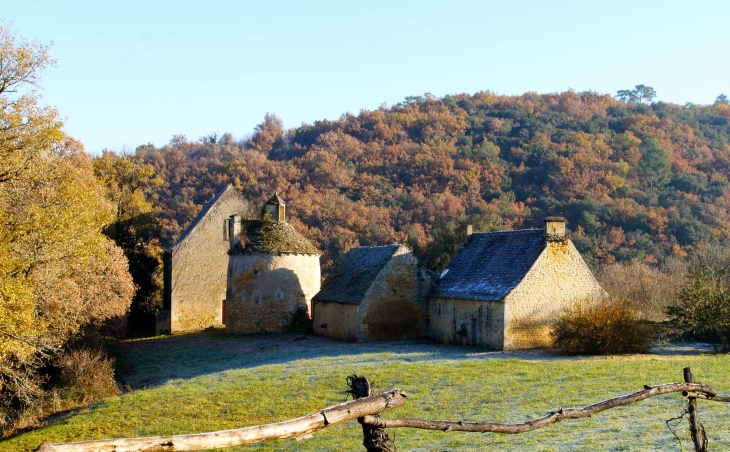 La ferme de Condamine avec son pigeonnier avec toit en lauzes. - Sainte-Mondane