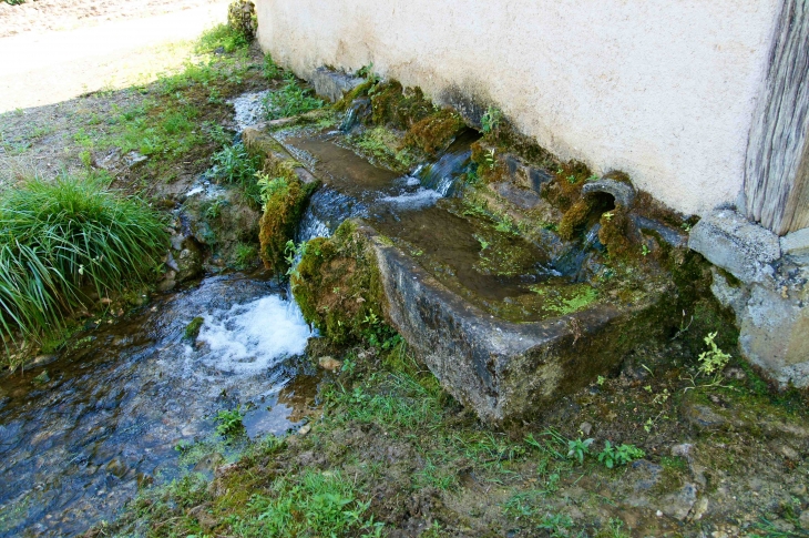 Ecoulement du lavoir, et auge pour les bêtes. - Sainte-Orse