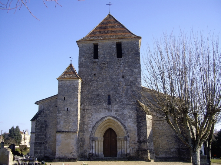 Extra-muros, l'église gothique (IMH). - Villefranche-de-Lonchat