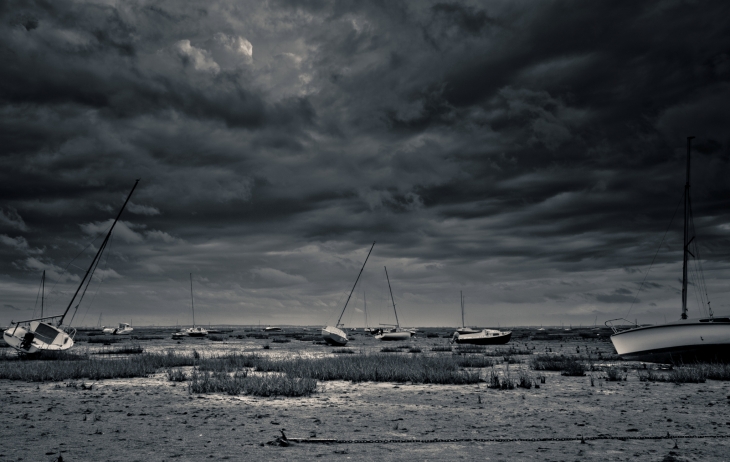 Plage d'Arès avant la pluie