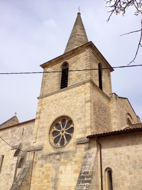 Le clocher et sa rosace. - Berson