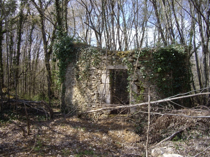 Vestige d'une tour romaine bâtie sur des mégalithes Préhistoriques au lieu-dit Muret. - Blasimon