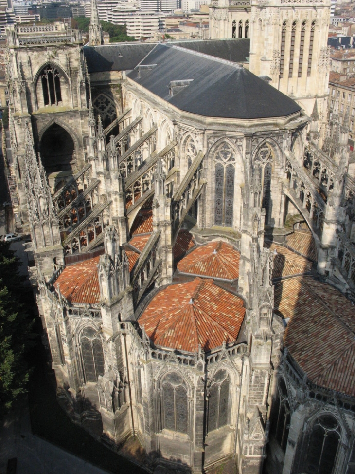 Le chevet de la cathédrale vu de laTour Pey-Berland - Bordeaux