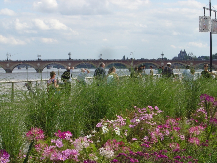 Depuis les quais: le pont de pierre - Bordeaux