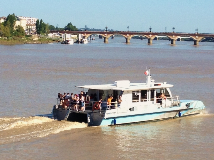 Bateau de transport de passager du réseau TBC sur la Garonne. - Bordeaux