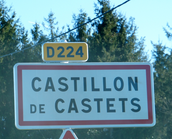 Autrefois : du méridional castellum,  - Castillon-de-Castets