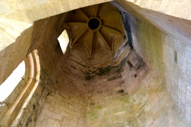 Une voute près du clocher - Abbaye de la Sauve.