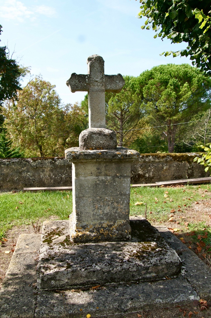 Croix dans le jardin de l'église Sainte Anne. - Le Puy