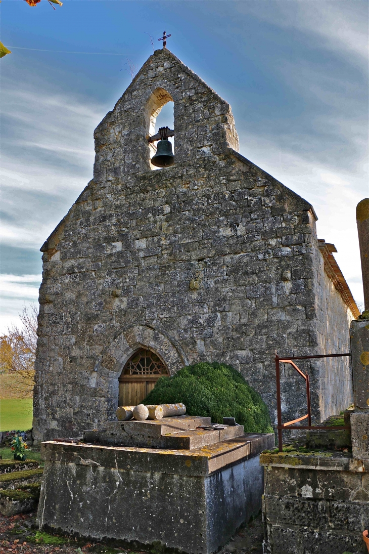 Façade occidentale de l'église Saint sauveur de Servole - Pellegrue