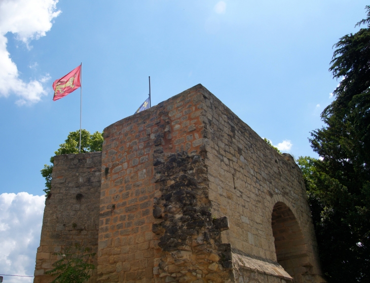 Détail : Epaisseur - Porte Saint-Romain. - Sauveterre-de-Guyenne