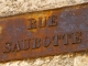 Photo suivante de Sauveterre-de-Guyenne Plaque de la rue Saubotte.